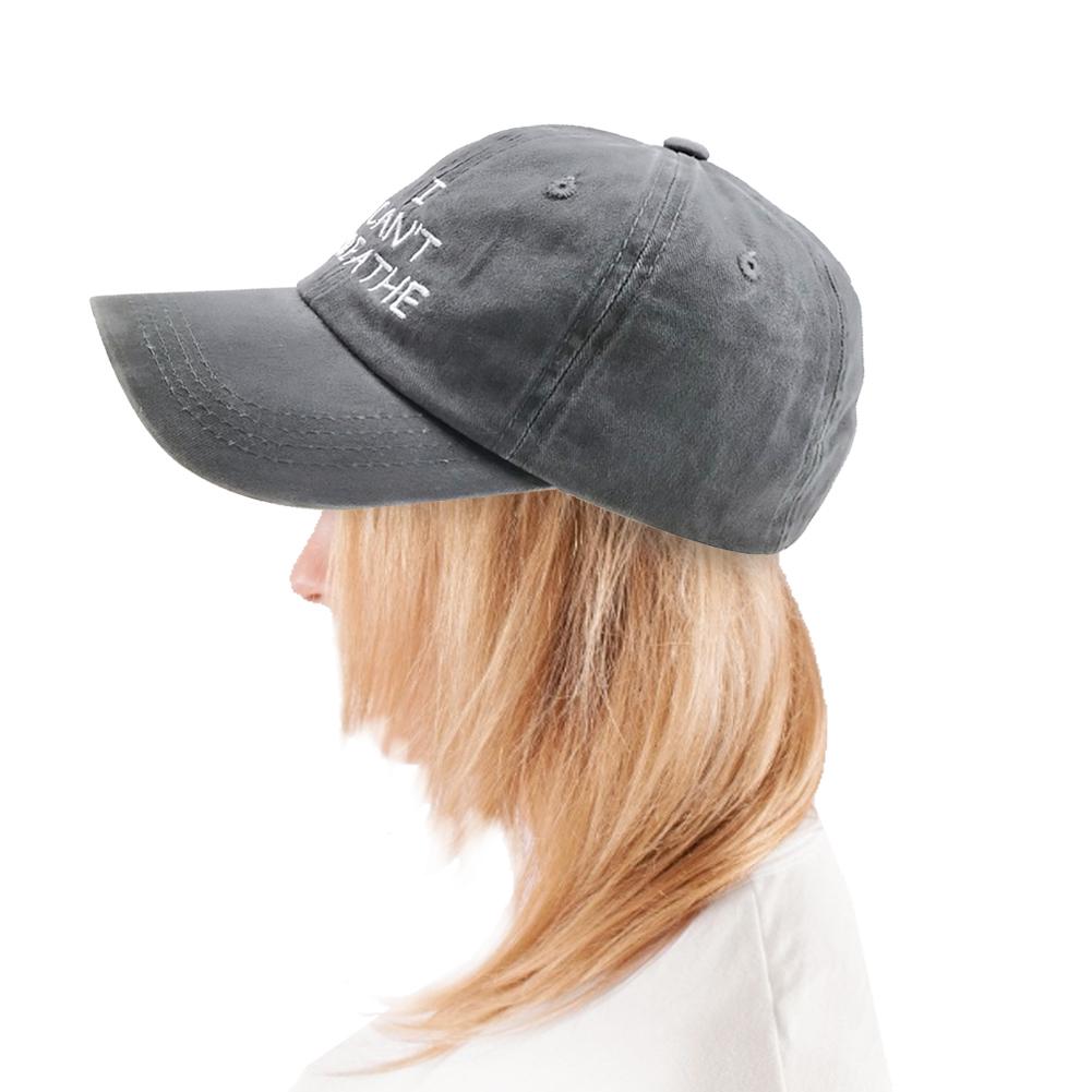 Letter I CAN'T BREATHE Cap Outdoor Baseball Caps For Men women Hats Summer Caps For Adult Sun Hat