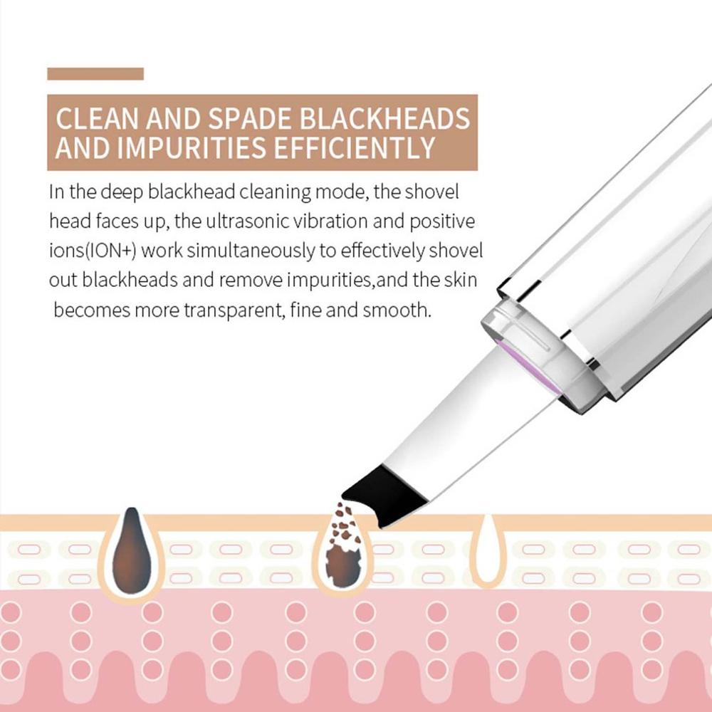 Multifuncional Lcd pala piel máquina poro limpiador instrumento para sacar espinillas ultrasónico hogar Facial instrumento de belleza