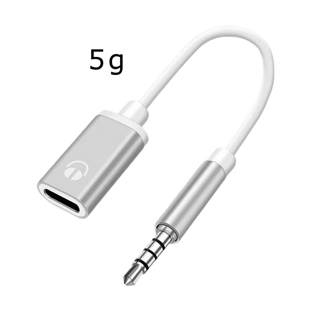 USB C Zu Aux Audio- Dongle Kabel 3,5mm Jack Konverter Typ-C Konverter Kopfhörer Adapter Kopfhörer Audio- Adapter kabel 3,5mm Stecker: Silber