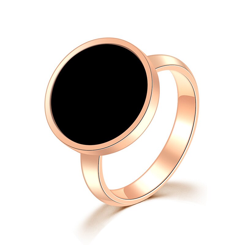 Jhsl roségoudkleurige roestvrijstalen eenvoudige damesringen sieraden amerikaanse maat 4 5 6 7 8 9 10