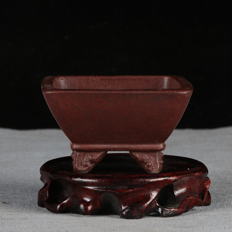Mini pot à fleurs à sable violet | Petit pot à bonsaï, bassin non glaçure, pot de fleurs de jardin, YiXing