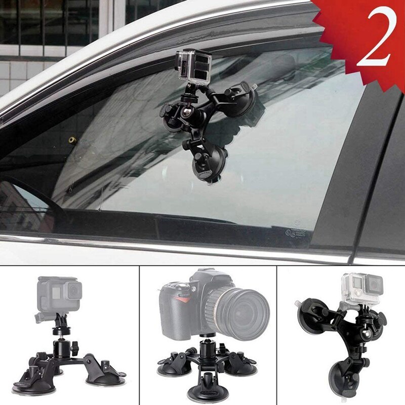 1 Set Zuignap Auto Mount Houder + Jaws Flex Clamp Mount & 5Pcs Camera Koude Schoen Beugel mount Adapter