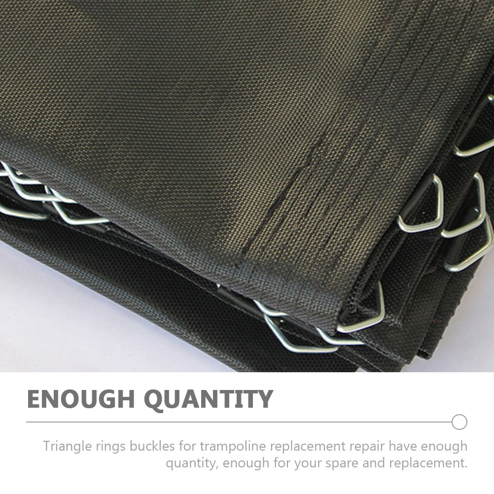 30 Pcs Trampoline Accessories Triangle Buckle Replacement Parts Galvanized Steel Wire Metal Rings Fitness Trampolines