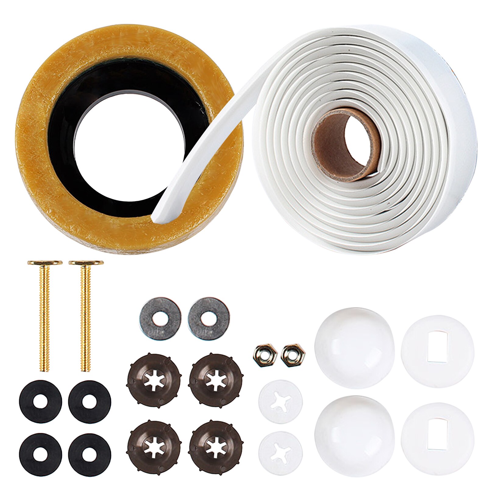 Kit de bagues de cire de toilette professionnelles, fixation avec boulons à bride, accessoires anti-fuite, étanchéité universelle à domicile, sortie facile à installer, hôtel