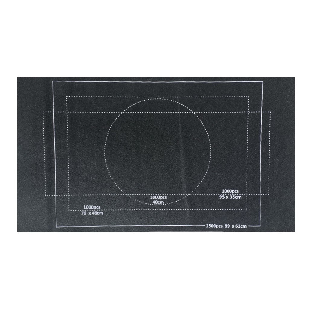 Tapis de Puzzle 26x46 pouces, tapis de jeu en feutre pour jusqu'à 1500 pièces de rangement: Black