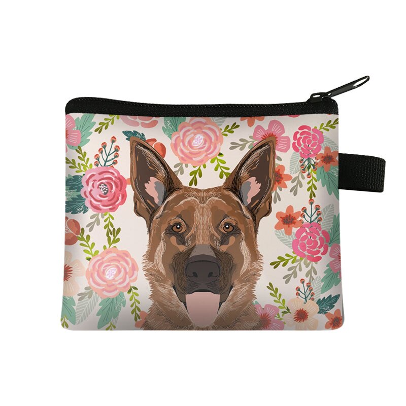 Einzigartige Katze Hund Mit Blume Malerei Münze Tasche Für Frauen Geldbörsen Mädchen Lippenstift Karte Tasche Mini Brieftaschen Für: lqbyhm15w