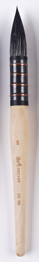 ArtSecret-pincel de pintura de acuarela de alto grado 24RQ, pelo de ardilla negro, mango de madera, papelería artística, suministros de herramientas de arte: Azul marino