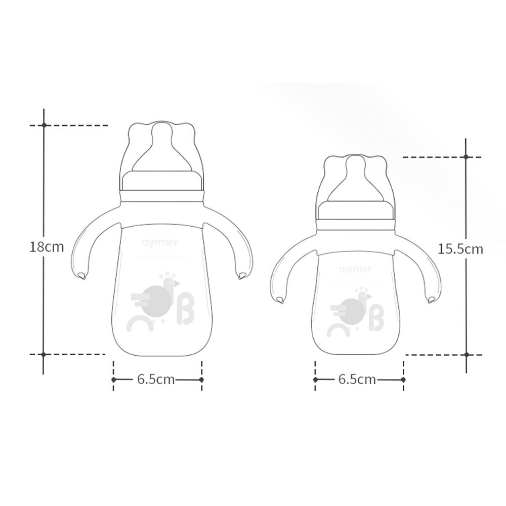 Biberon anti-fuite sans BPA pour bébé, gros calibre, bec de canard, eau, lait, PPSU, avec paille en Silicone