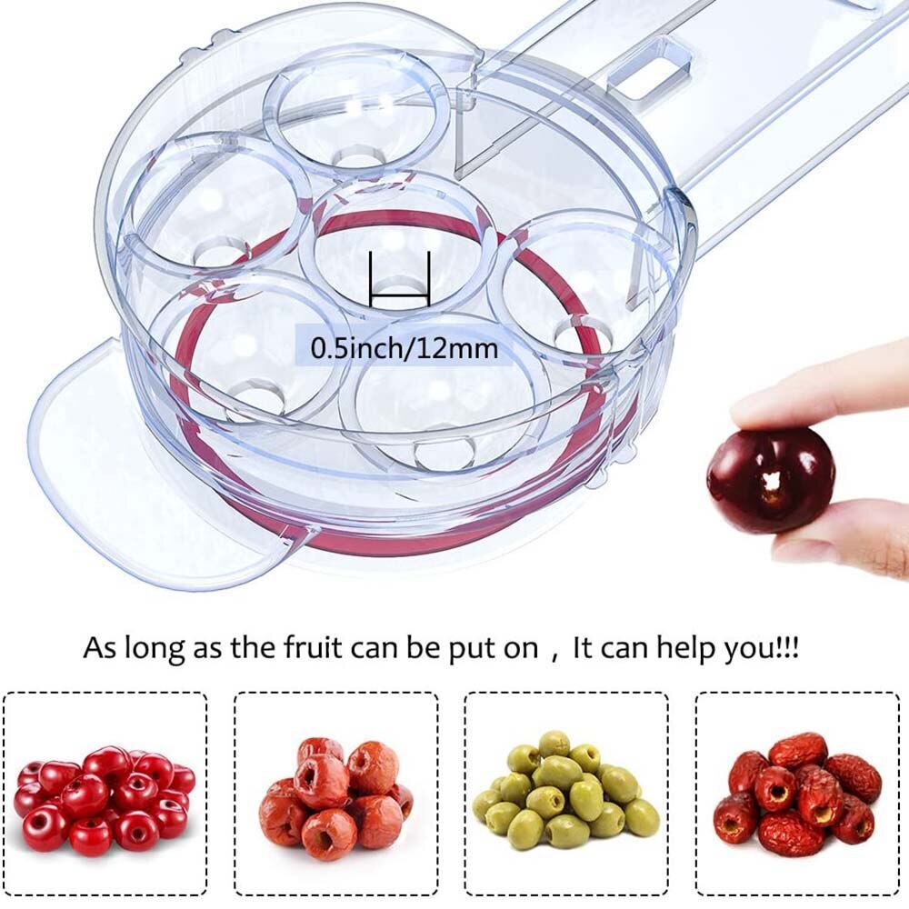 Separador de semillas de cereza, pelador de cereza, quita huesos de cereza, utensilios para quitar huesos de aceituna, 1 unidad