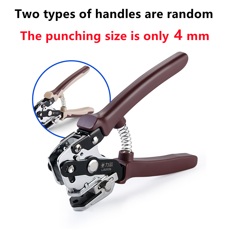 Hulmaskine læder hul hul rund stål læder håndværk hul hul hul 2-4.5mm universal puncher læder værktøj: 4mm