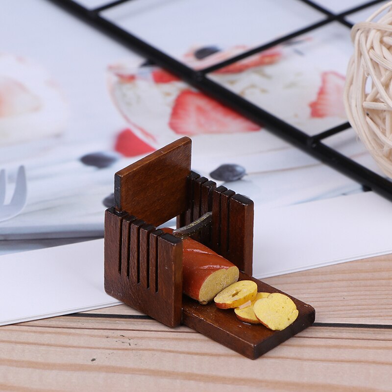 mini Carino Pannello Affettatrice Modello Affettatrice Alimento Della Cucina Accessori per la Casa Colazione Carft Chidren Regali 1:12 Casa di Bambola in Miniatura