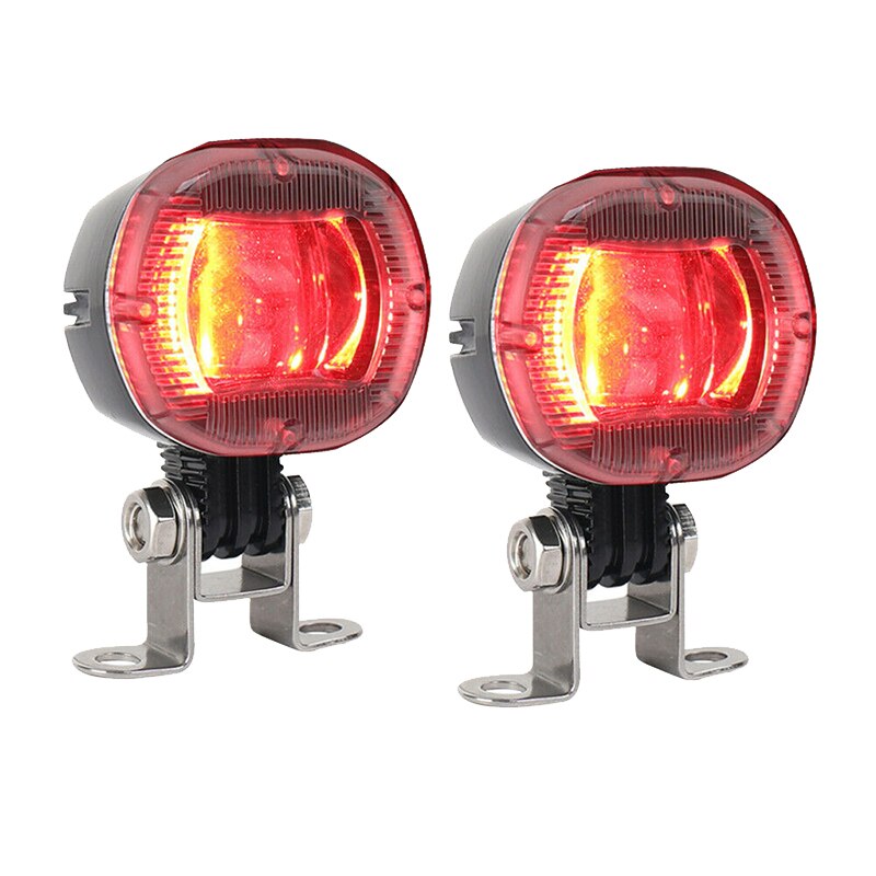2PCS Mini Forklift Safety Lights Zone Warehouse Pedestrian Warning Light Truck Security Indicator LED Spotlight Red