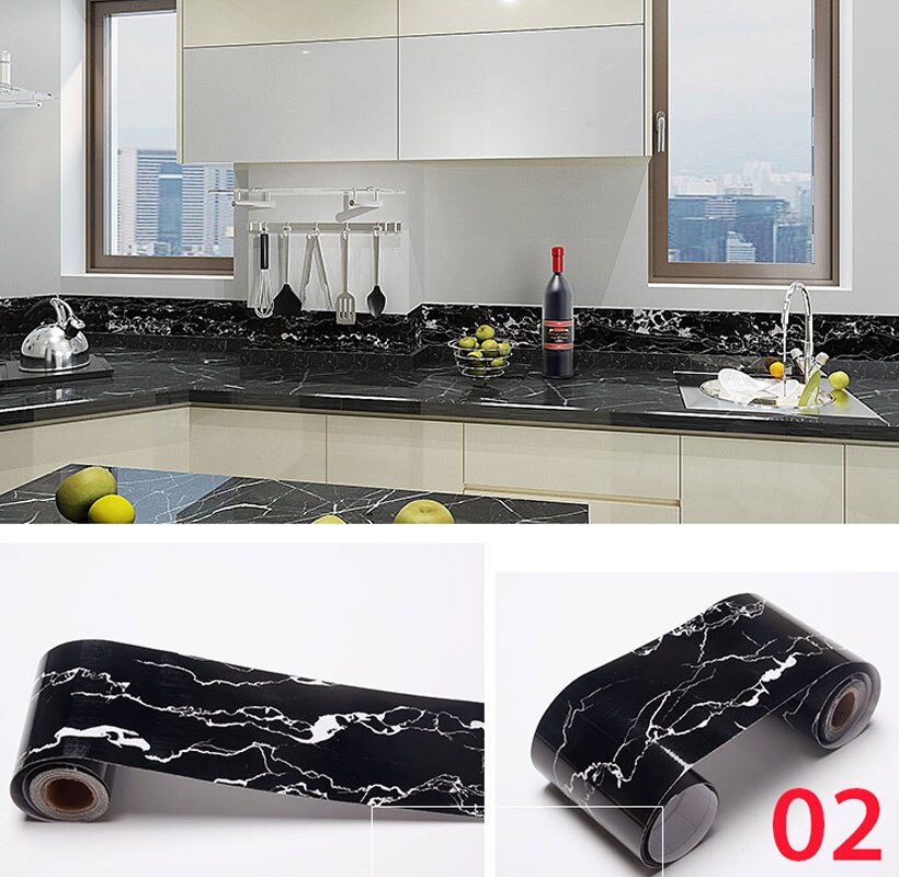 5M Self-Adhesive Baseboard Waterproof Living Room Bathroom Waistline Border Rustic Tile Wall Stickers Modern Wallpaper Borders: Blue