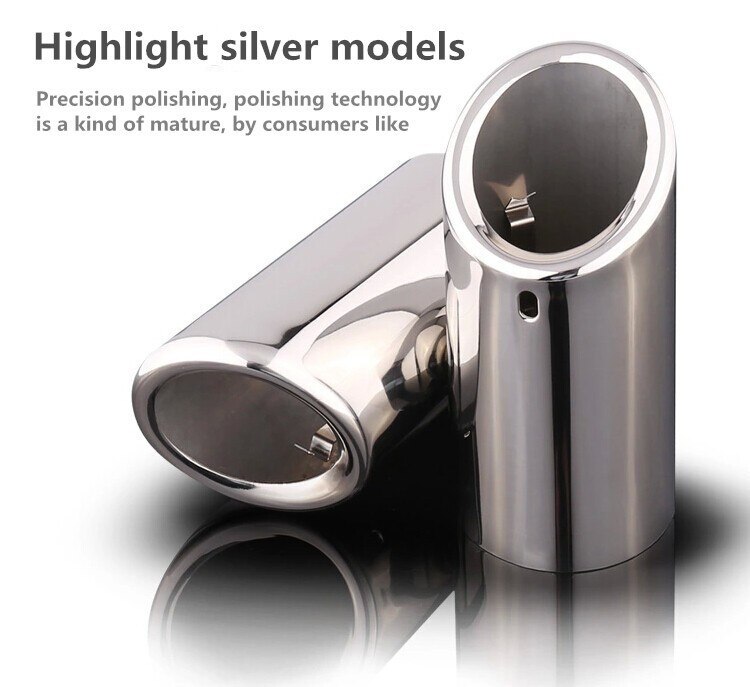 70mm Car Exhaust Muffler Tip Cover For BMW F30 E92 E90 3 Series GT 325i 328i 2006 2007 Stainless Steel: 2pcs Silver