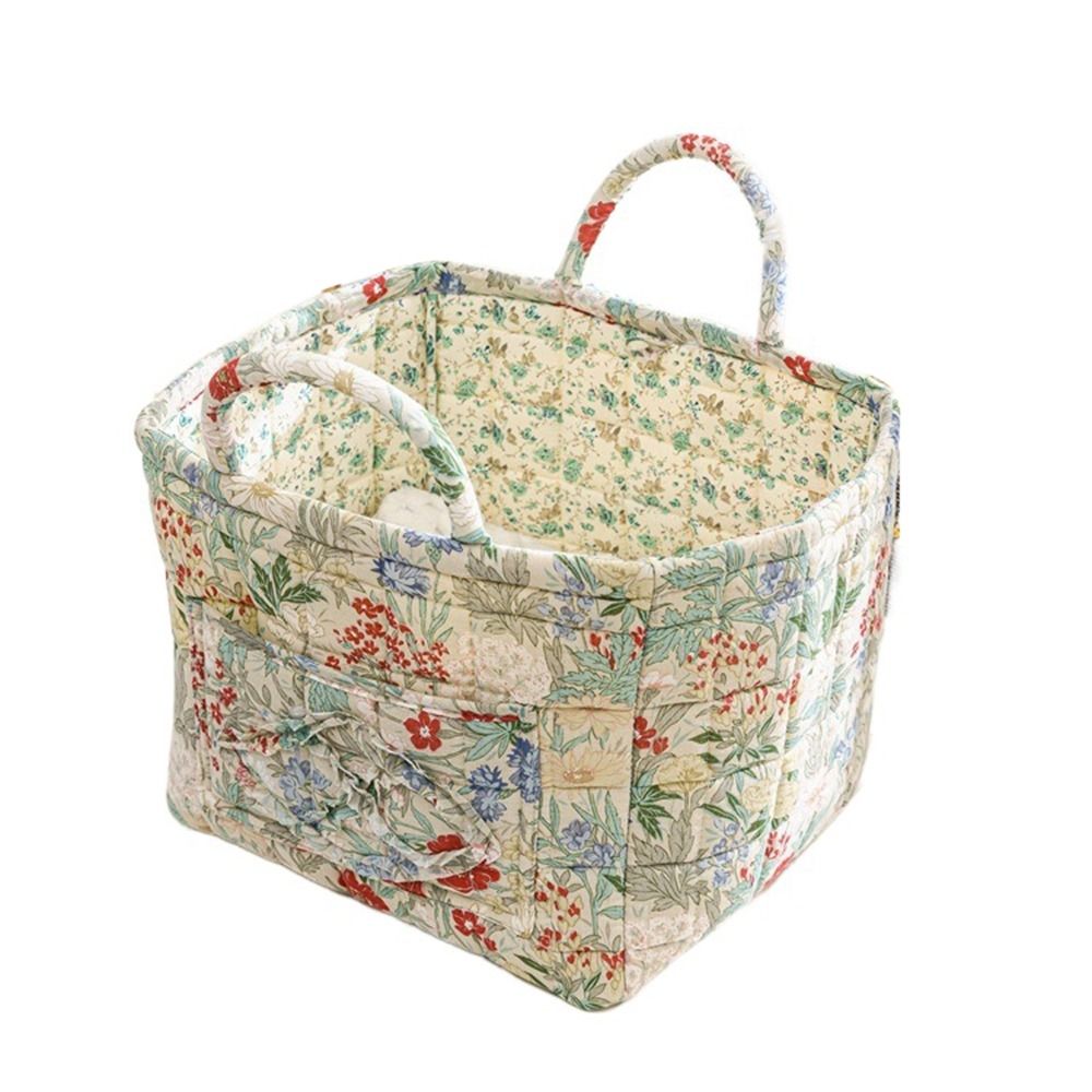 Mir de Rangement en Tissu de Style Pastoral, Cadre d'Organisation des Débris, Empilable et Lavable: MULTI