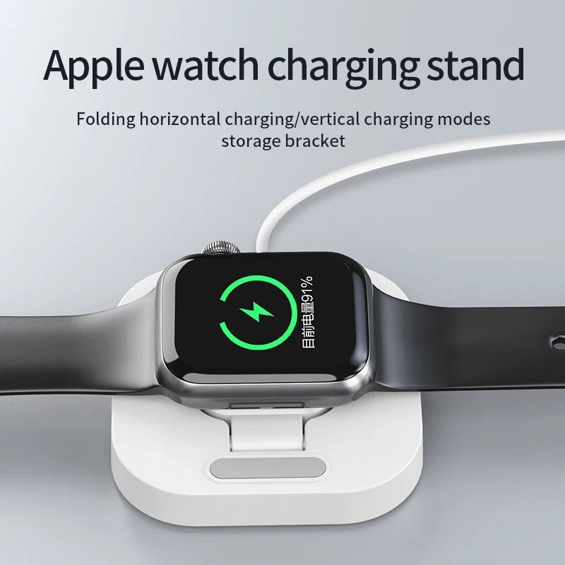Estación de carga de reloj inalámbrica magnética para Apple Watch Series IWatch S8 Ultra 7 6 5 4 soporte de Base de carga rápida portátil