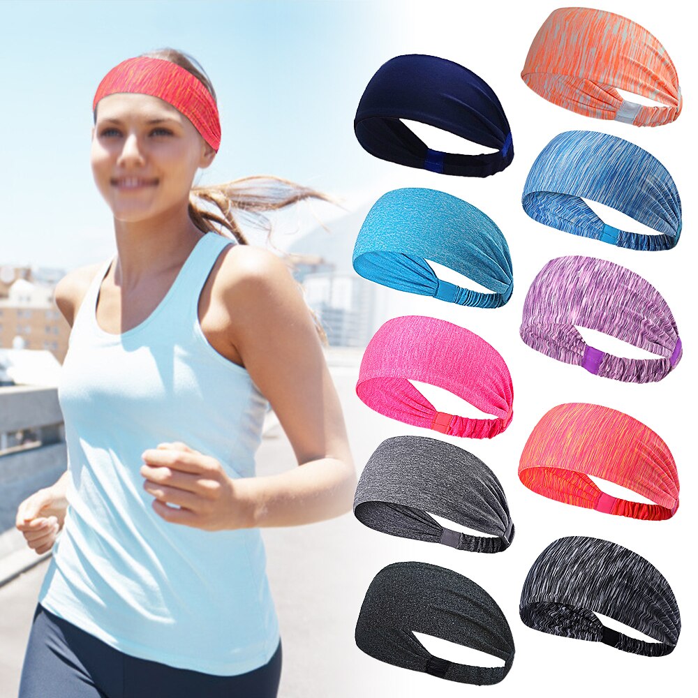 Mannen Vrouwen Sport Hoofdband Non Slip Elastische Zweet Wicking Hoofdband Zweetband Voor Workout Yoga Fietsen Running Jogging Wandelen
