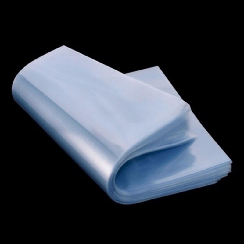 10/100 pcsPVC schuhe Wärme schrumpfen Film tasche schuhe taschen watetproof gebläse wärme dichtung flache mund blau transparent hause lagerung tasche