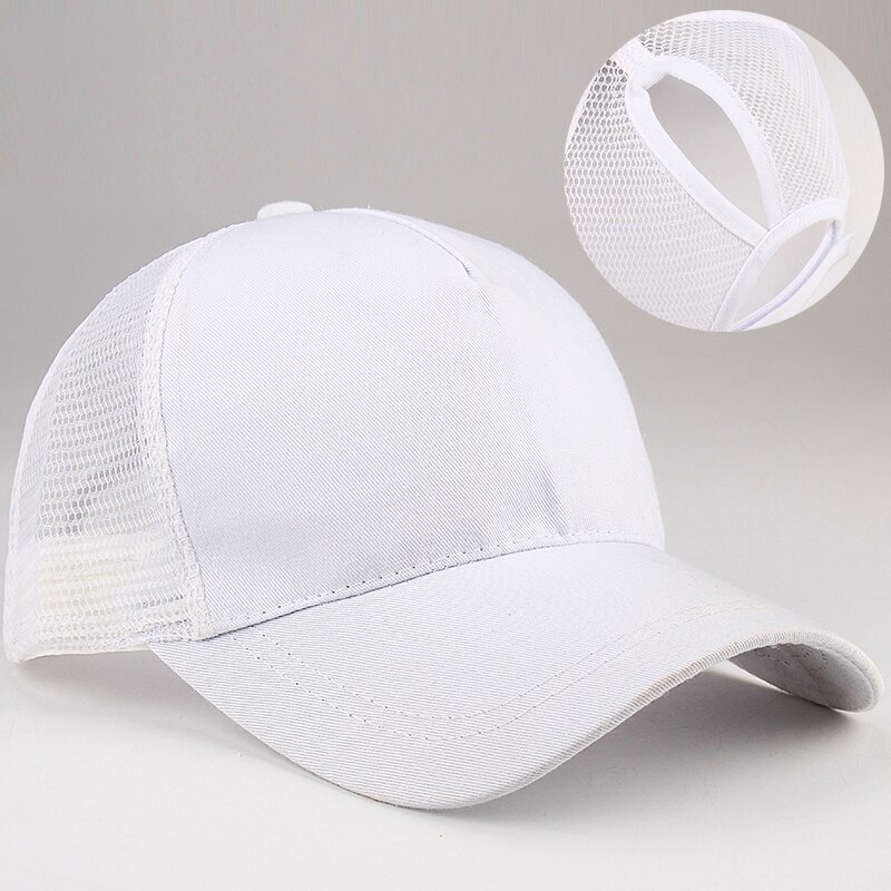 Berretto da Baseball a rete Casual estivo cappello da Baseball a coda di cavallo da donna Sport femminile cappellini Hip-Hop Snapback regolabili cappelli da sole