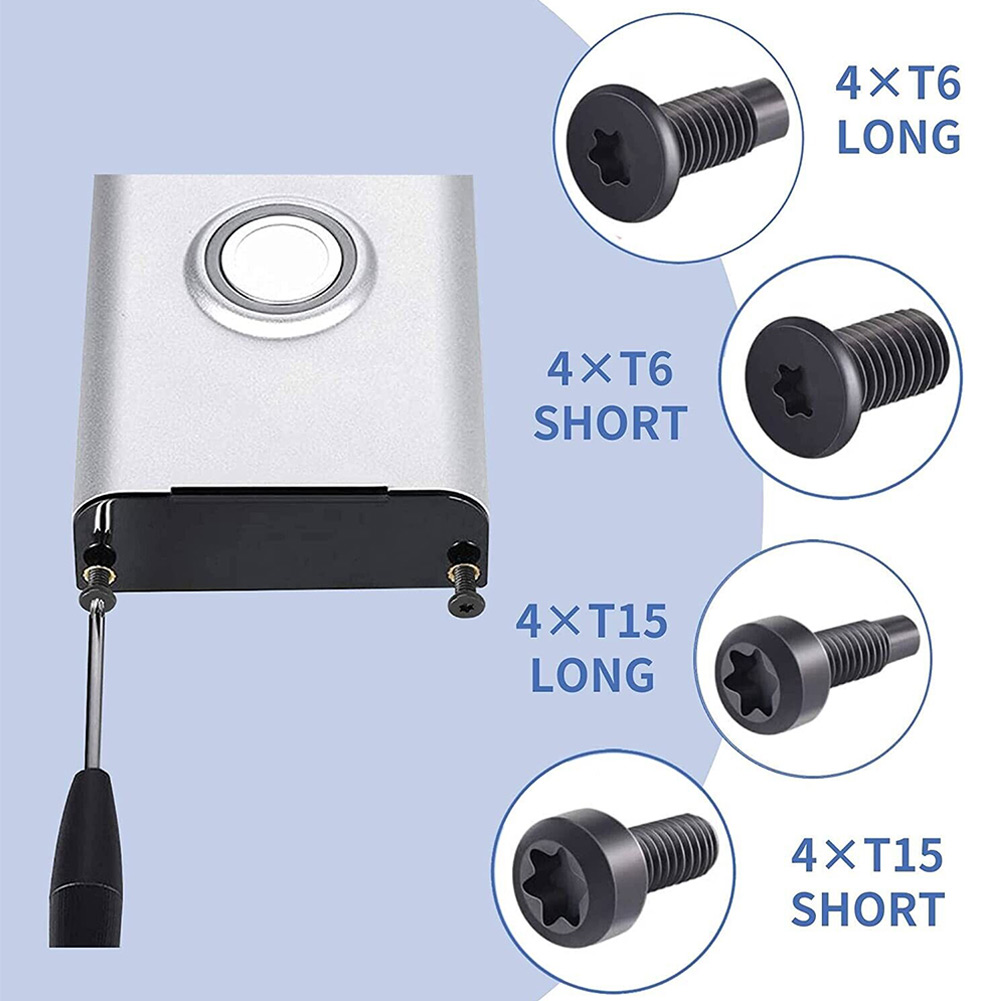Vis de sécurité de remplacement pour sonnette annulaire, tournevis de démontage, compatible avec la vidéo, matériel antivol, 16 pièces