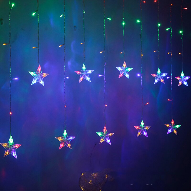 Led Kerstverlichting 3.5M Gordijn Garland Star Bel... Grandado