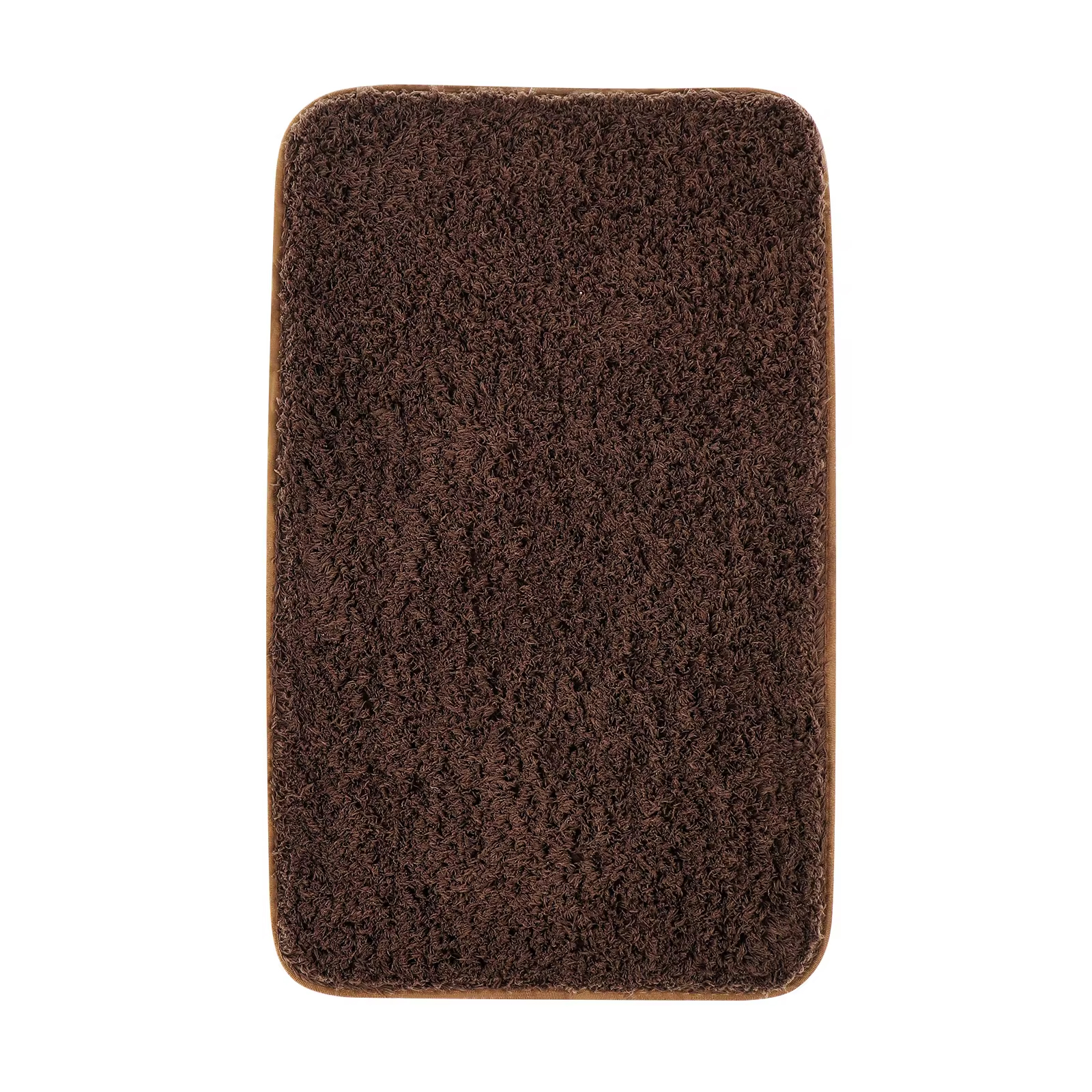 Badeværelsestæppe skridsikre bademåtter absorberende badeværelsesmåtte blød mikrofiber fodmåtte fluffy plys shaggy badeværelsestæpper og gulvmåtter: Brun / 400 mmx 800mm
