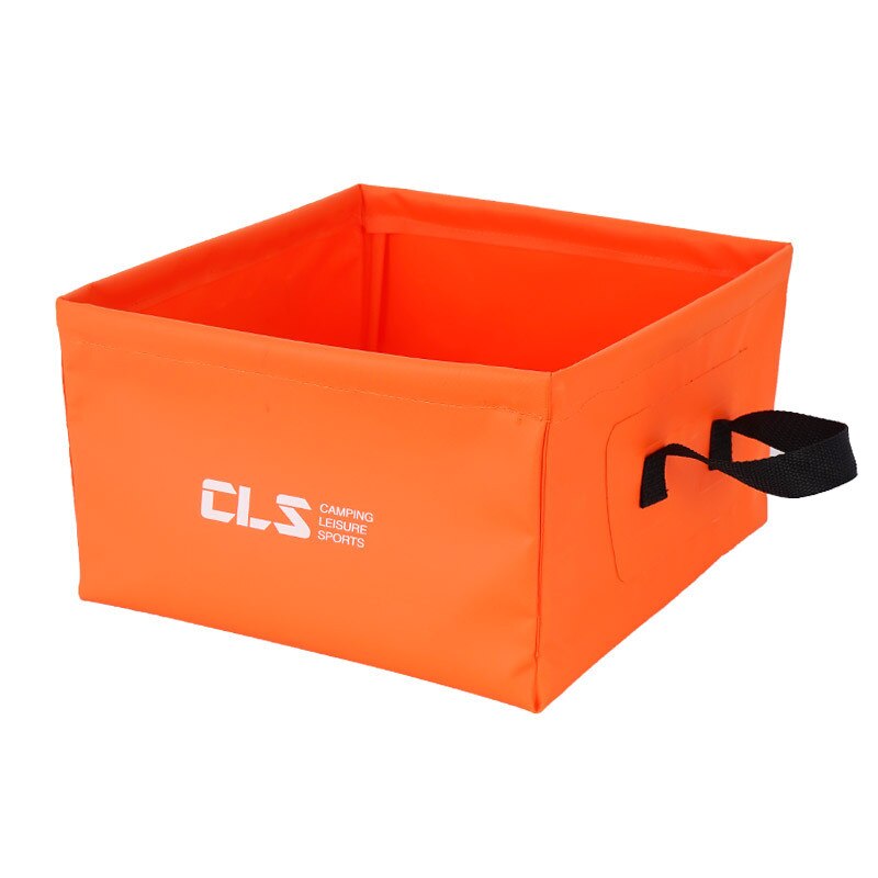 13 l, bolsa de cubo de agua portátil para Picnic, barbacoa, Camping, Cubo de lavabo para mochilero, pesca, viaje: Naranja