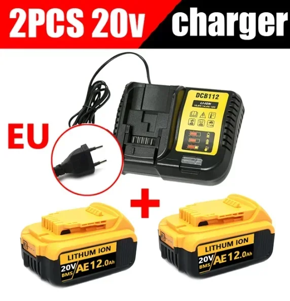 DCB200 20V Battery Compatible with dewalt power Tools 18V 12Ah rechargeable electric tool Lithium batteries 20V 18Volt 18v 12Ah