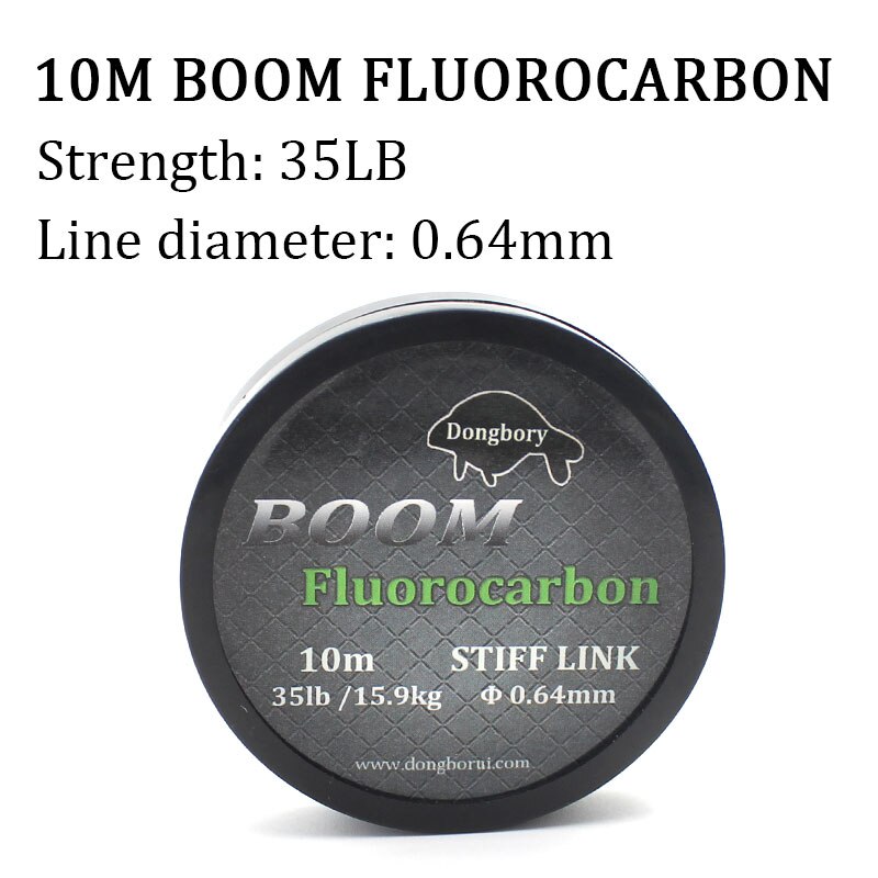 10m -bom fluorocarbon fiskesnøre til karperrig fremstilling af fisketilbehør + chod rig fiskeri crimp ærmer feeder karper grej: 35lb