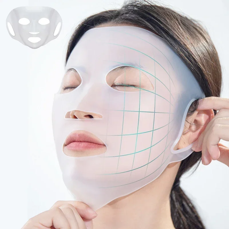 Siliconen Oor Opknoping Gezichtsmasker Cover Herbruikbare Hydraterende Gezichtsbescherming Dubbele Absorptie Anti Verdamping Masker Beschermhoes