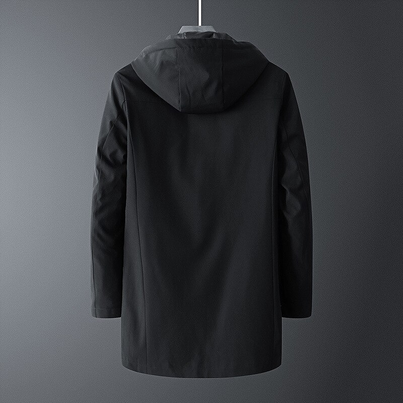 Coupe-vent de Style coréen pour hommes, à la , Slim, col montant assorti, à capuche, , décontracté, veste, vêtements masculins, 1888