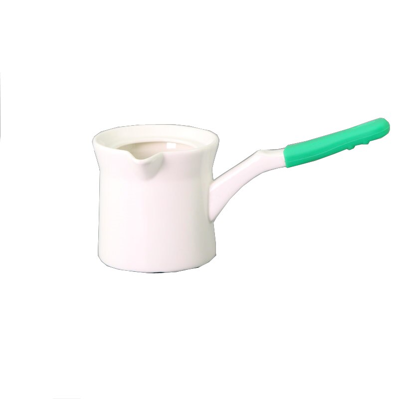 China Ceramics Small Milk Pan 280ml Milk Pot 400ml Coffee Pot Long Single Handle Microwave Steamer High Temperature Pot