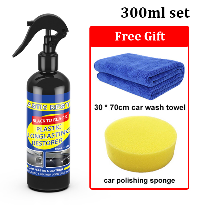 Restaurador de plástico para coche, productos de limpieza de coche con brillo negro, renovador de revestimiento de reparación y pulido automático para coches, detalles de automóviles: Azul marino