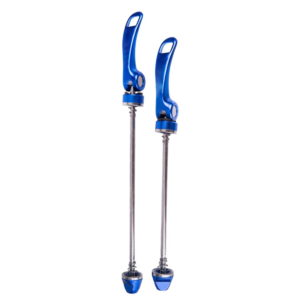 2 Pcs Lever Clip Tools Nuts Aluminum Alloy Quick Release Bicycle Skewer Accessories Repair Screw Bike Parts Durable With Handle: Blue