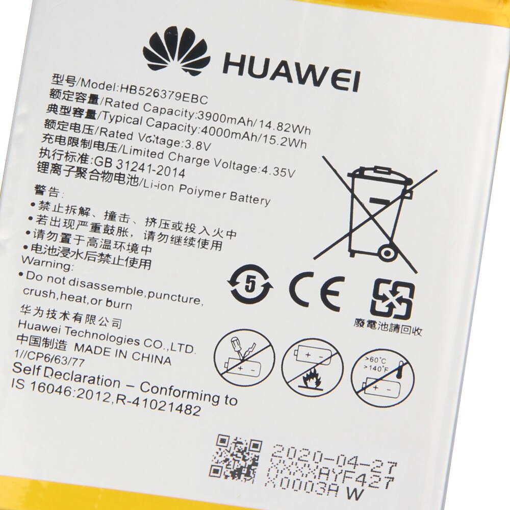 Original Ersatz Batterie Für Huawei Genießen 5 Titte-AL00 CL10 Ehre 4C Profi / Y6 Profi HB526379EBC Ehre Stechpalme 2 Plus Titte-L01