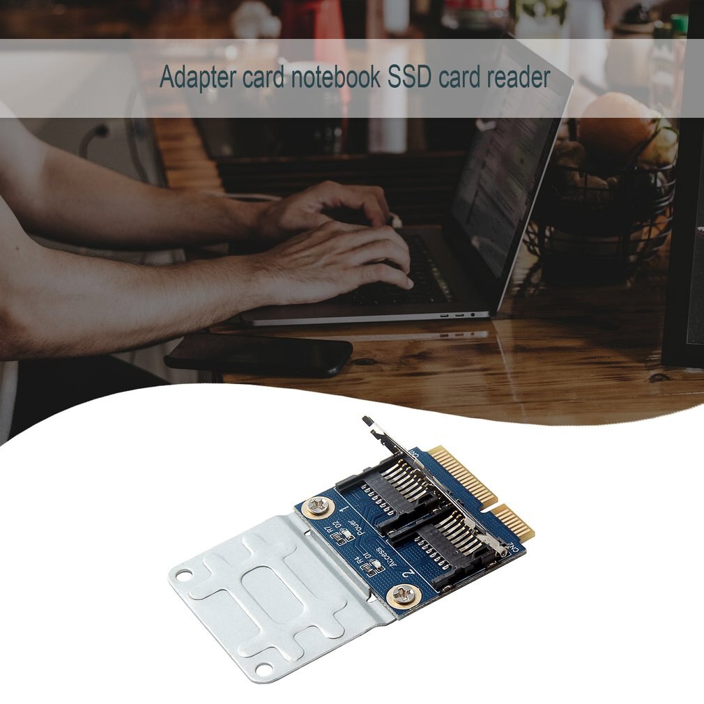 Mini Pcie To 2 Micro Sd Adapter Card Mini Pcie To Dual Tf Notebook Ssd Card Reader Microsd Card Dual Card Reader