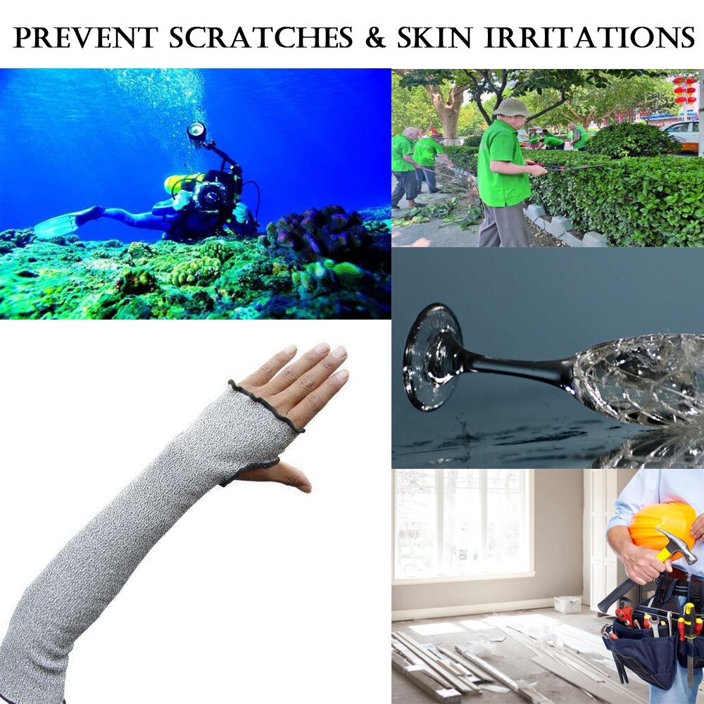 1 Pair Safety Cut Proof Arm Sleeve Arm Guard Protection Armband Gloves Workplace Safety Protection Defensive laborgloves