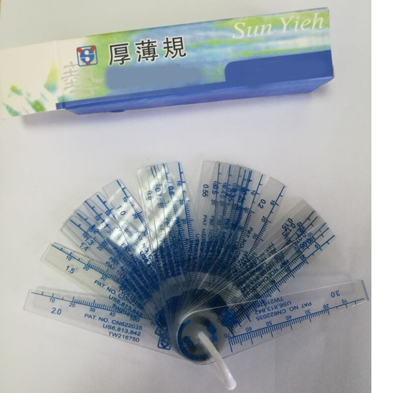 26 Blades Feeler Gauges Metric Measurement 0.02 to 4mm Thickness Gap Metric Filler Feeler Gauge Plastic Measuring Tools