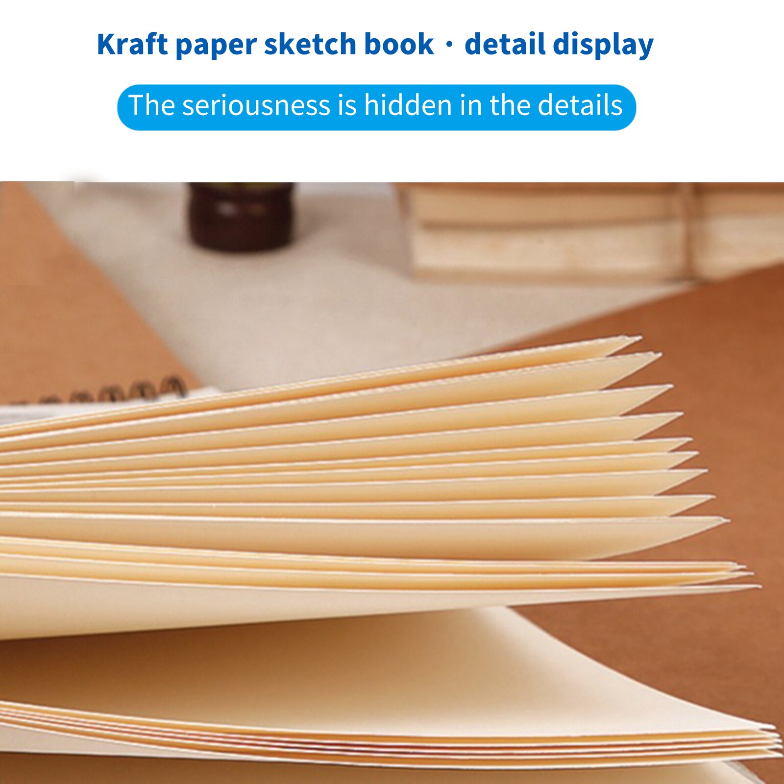 Retro Up and Down Page Painting A4 30 Pages Sketchbook Blank Paper Drawing Book with Soft Covers School Stationery Book