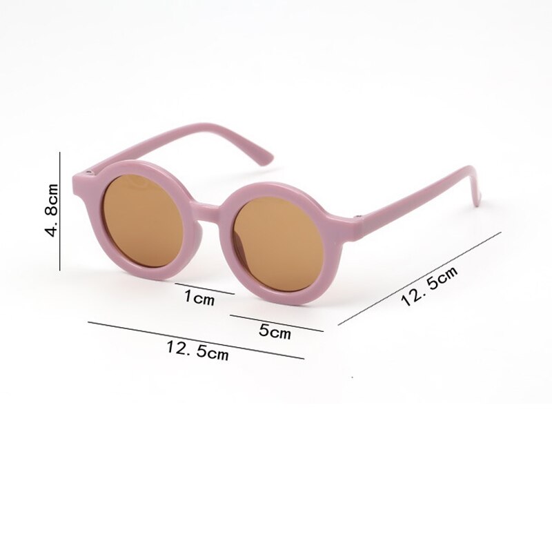 Gafas de sol con forma redonda para niños y niñas, anteojos de sol infantiles bonitos con de dibujos animados, gafas de sol redondas de estilo urbano, gafas de bebé