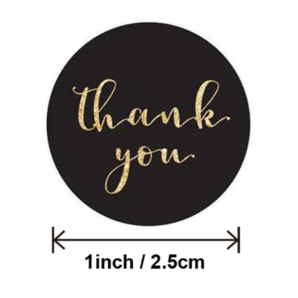 Gold Foil Thank You Stickers For Seal Labels 1 Inch Packaging Stickers Birthday Party Offer Stationery Sticker Top