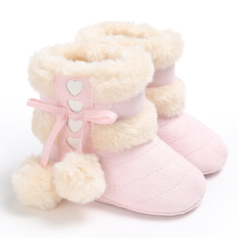 Winter Snowboots Voor Pasgeboren Baby Meisjes Booties Warm Houden Pluche Binnenkant Anti-Slip Baby Baby Peuter Cute Soft bodem Schoenen Ugg: 7 / 0-6 months