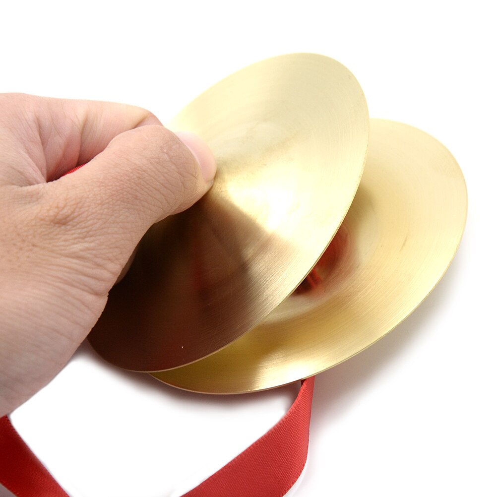 1 par små söta cymbaler musikleksaker koppar cymbaler