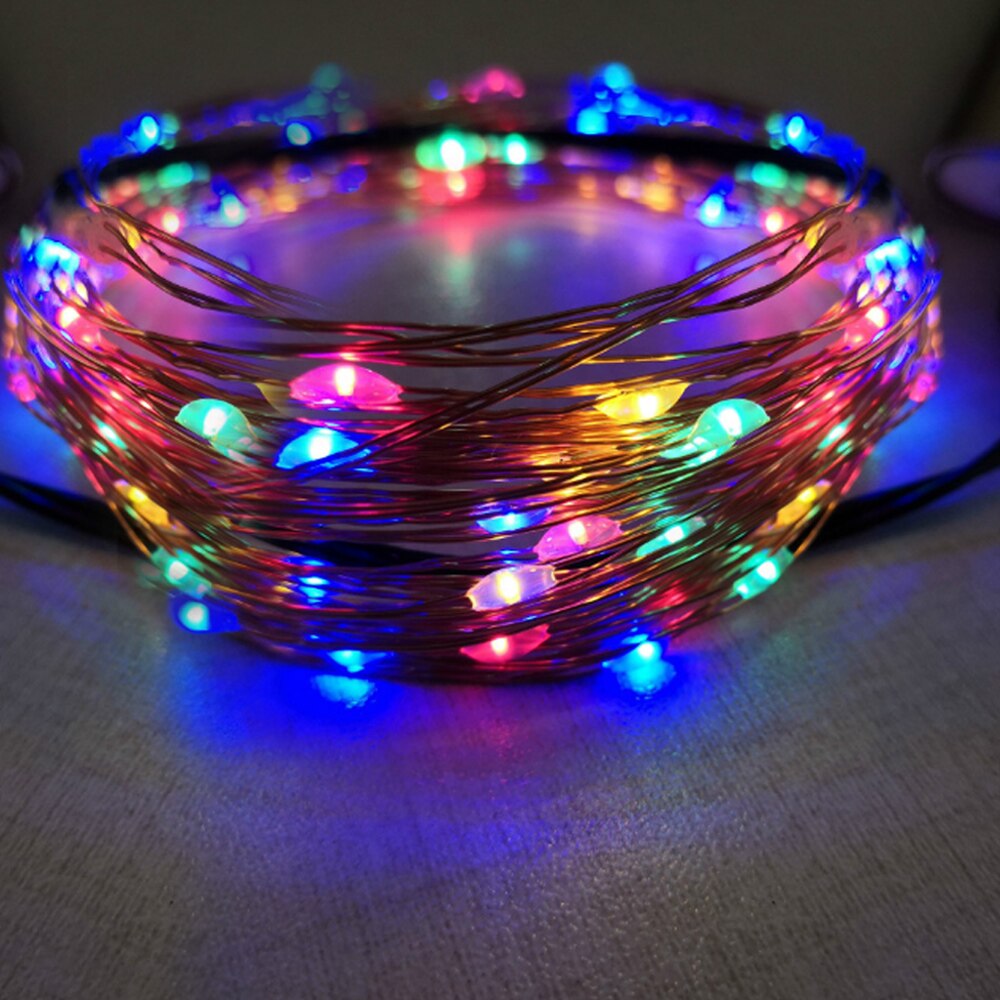 1/5/10/20/40 LED Star Light String Twinkle Garlands Battery Powered Christmas Lamp Party Wedding Decorative Fairy Lights: colorful / 1M 10Leds