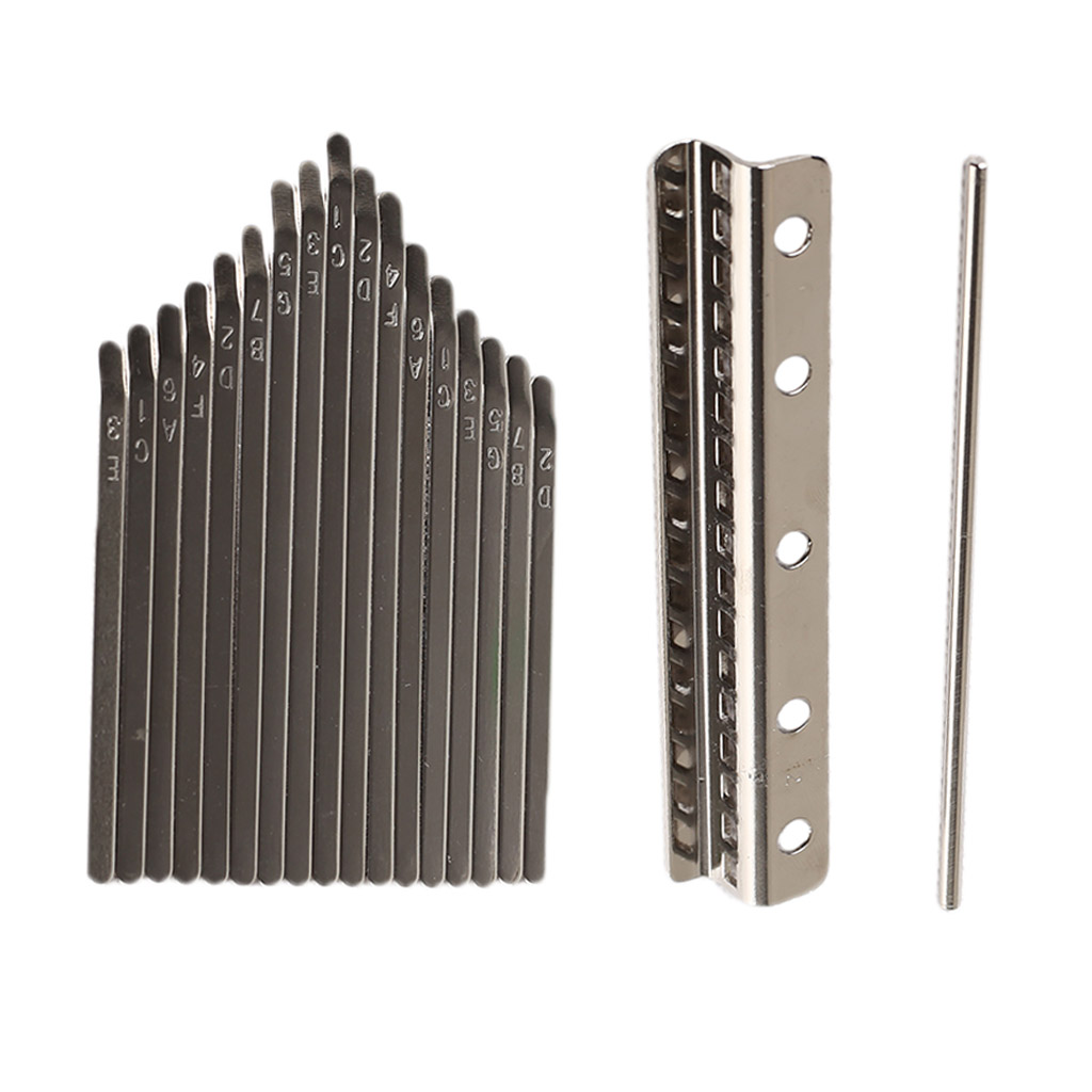 17 clés Kalimba fabrication de clés en acier et pont pour doigt pouce Piano Percussion Kalimba touches de remplacement