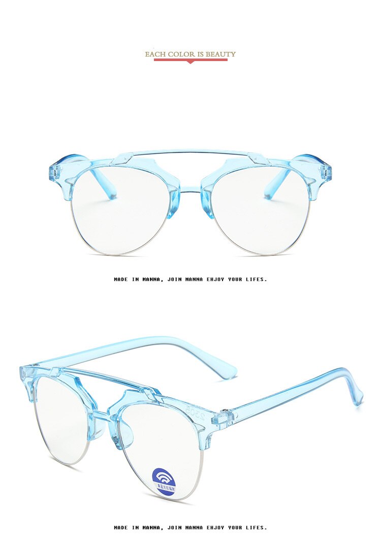 Gafas azul claro para niños para niño niña marco óptico infantil gafas de sol transparentes antideslumbrantes gafas graduadas por ordenador UV400: TR Blue