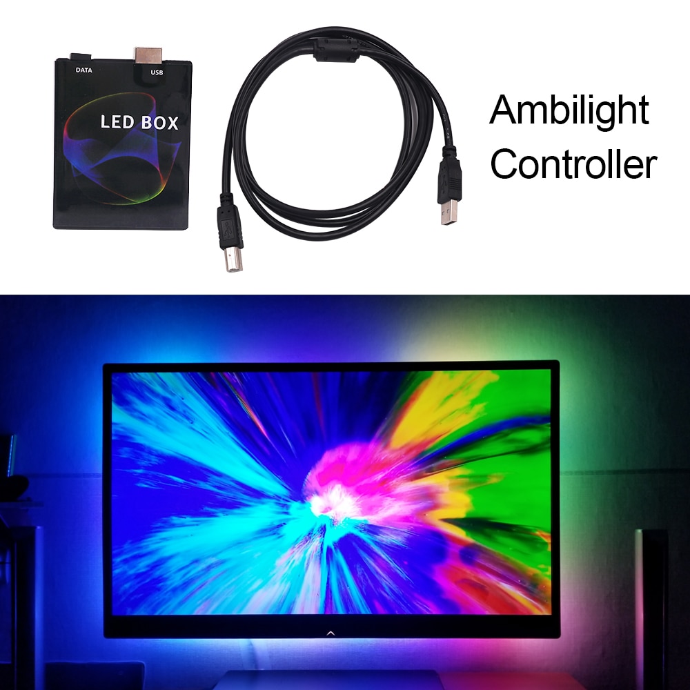 5V DIY Umgebungs TV USB LED Band HDTV Computer Monitor Hintergrundbeleuchtung PC Traum Bildschirm Farbe Licht Kasten für WS2812B SK6812 LED Streifen