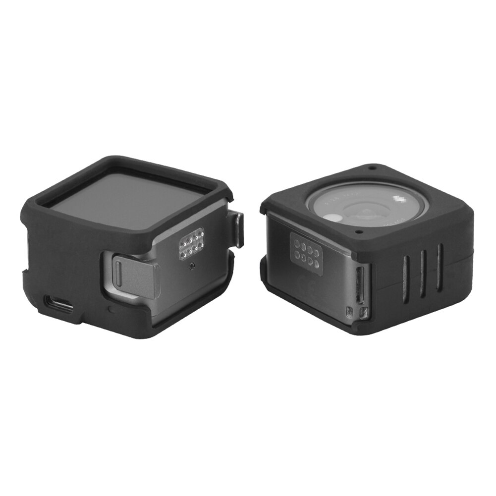 Weiche silikonhülle für dji action 2 , schwarze schutzhülle mit rahmen, kratzfest, zubehör für sport-action-kameras
