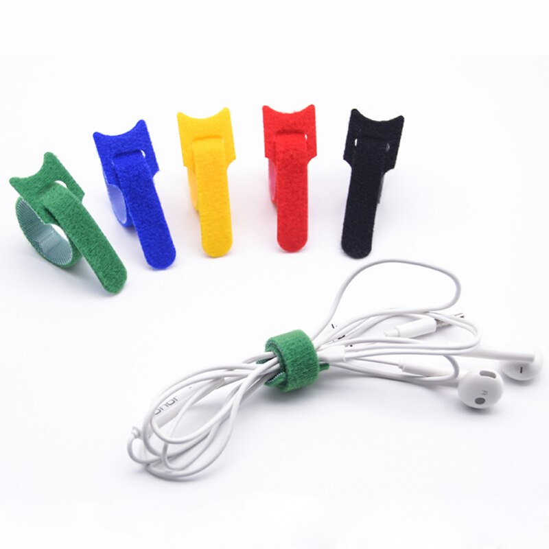 10 pcs/lot 15*0.2cm Nylon Cable Ties Cute Cat Color Loop Cable Tie Multifunction Straps Fastener Reusable Magic Tape