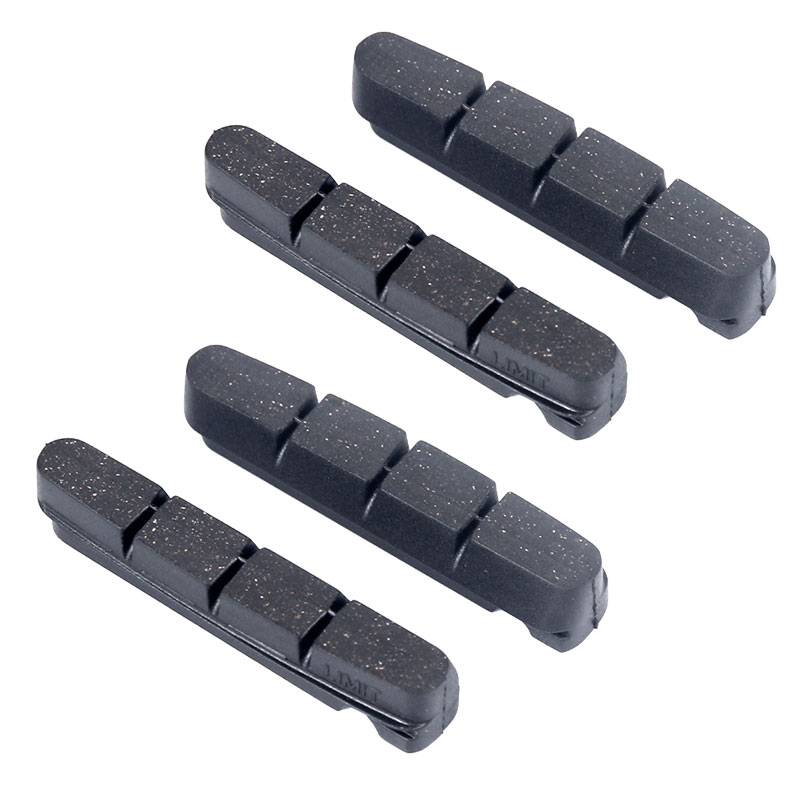 Deemount Carbon Wheel Rims Brake Pads Road Bicycle Braking Replacement Inserts V-Brake Block for Carbon Wheelset Non-threaded: Black 2 pair